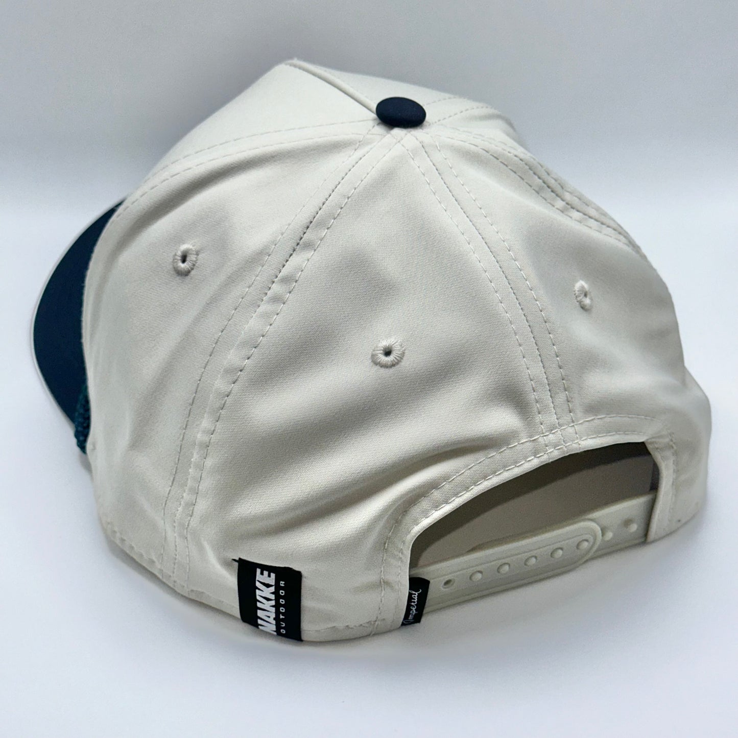 Navy/putty duck logo snap back