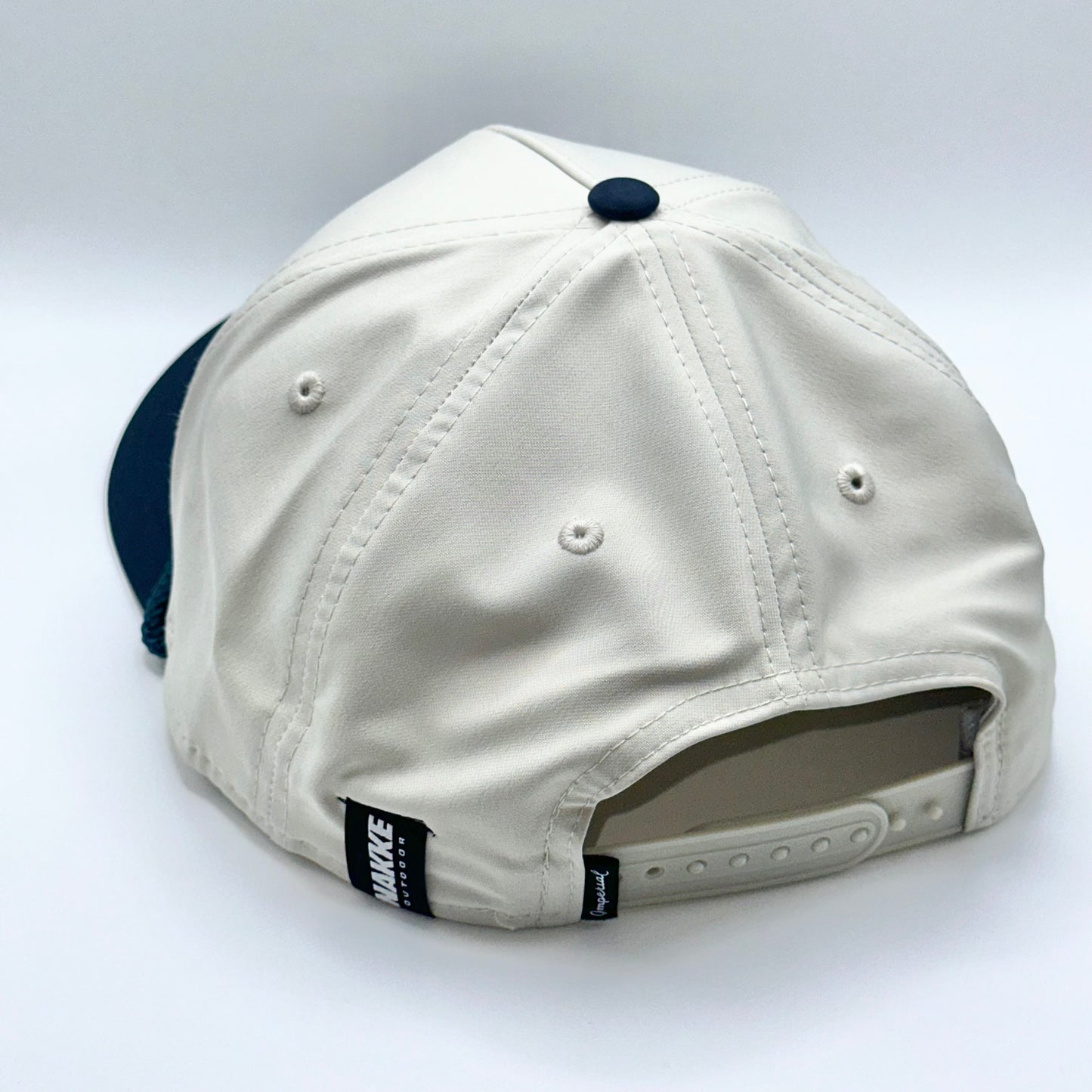 Putty/Navy fish logo snapback