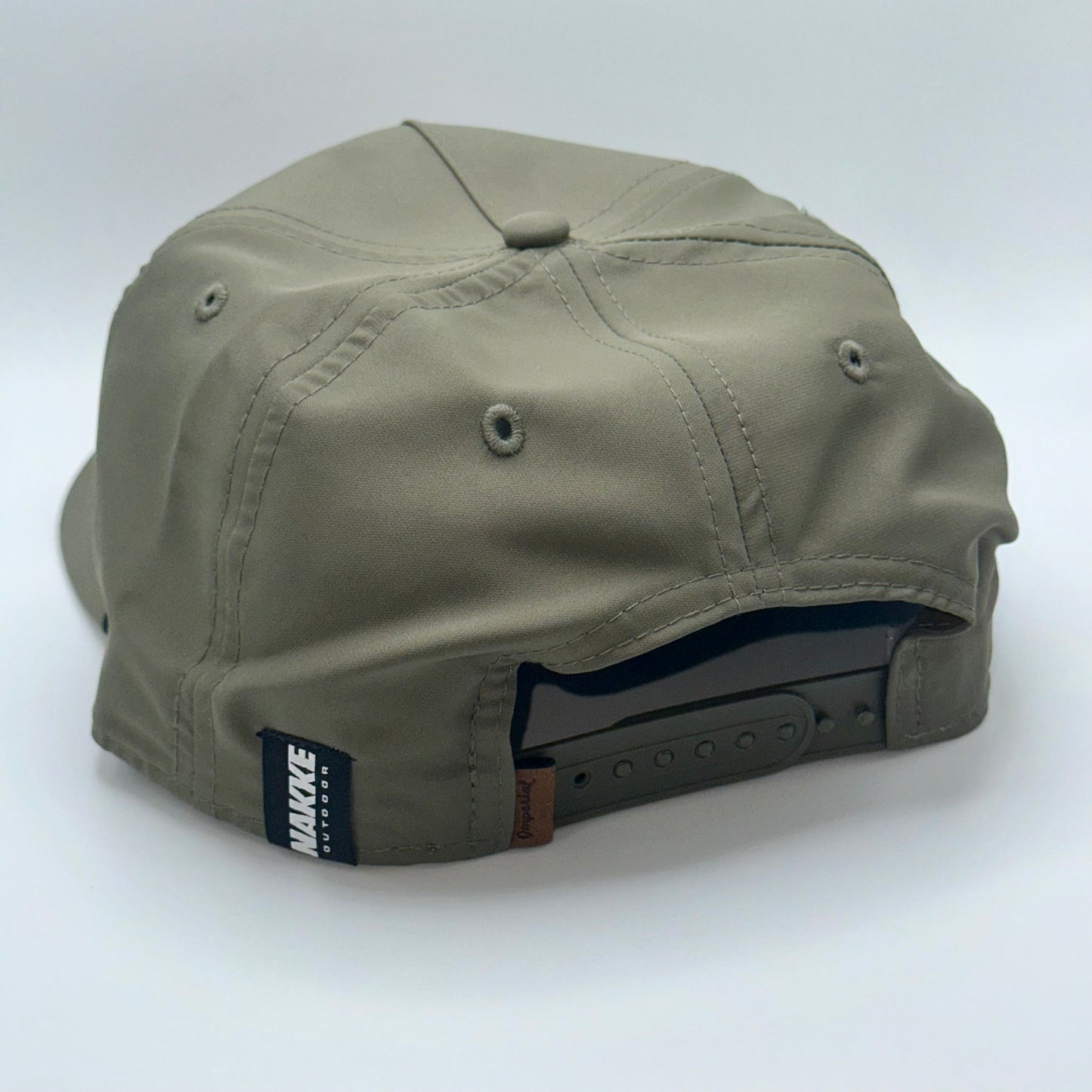 Olive green unstructured snapback (outdoor patch)