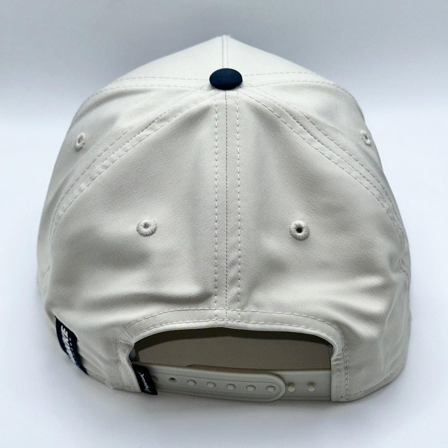 Putty/Navy fish logo snapback