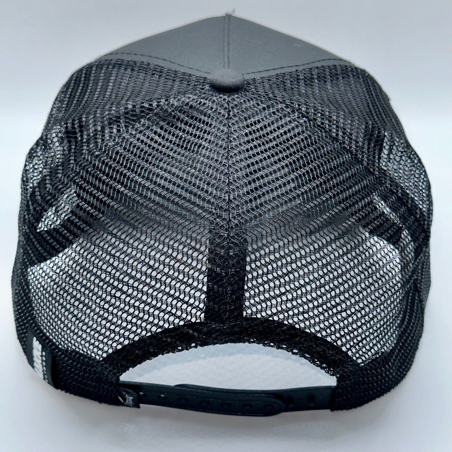 Black 5 Panel Retro Fit Mesh Back Shotgun Hat
