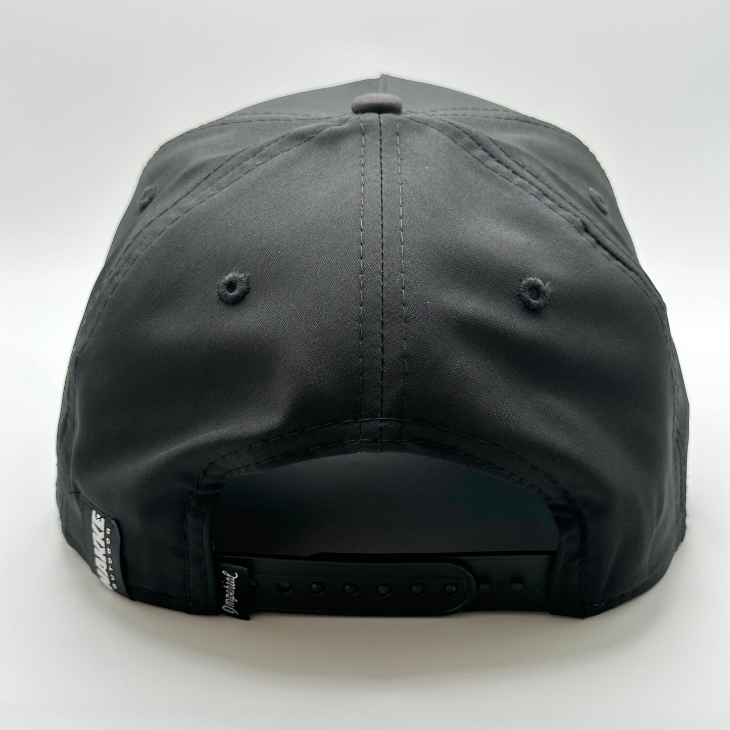 Black 5 panel buck skull snapback