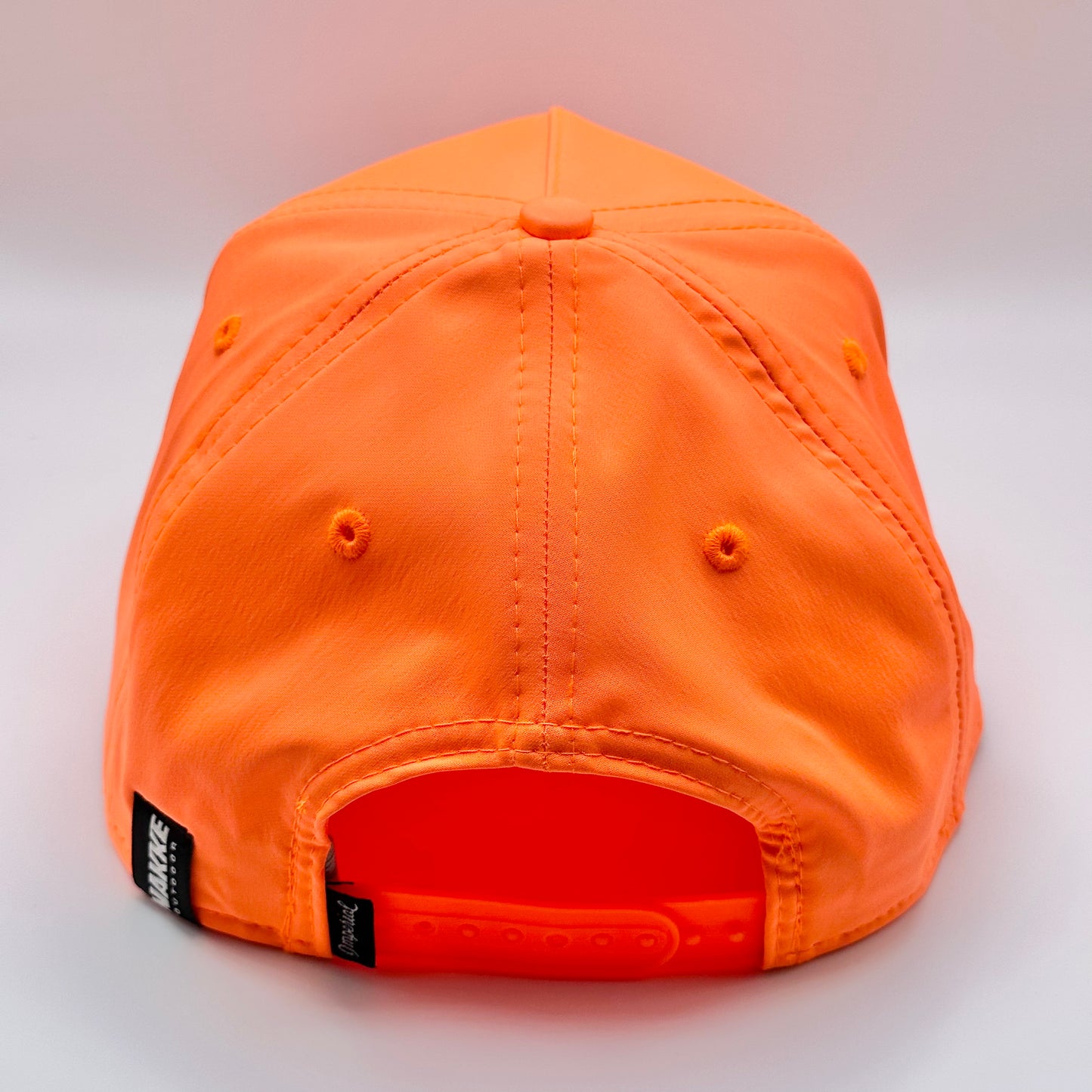 Neon orange buck skull snapback