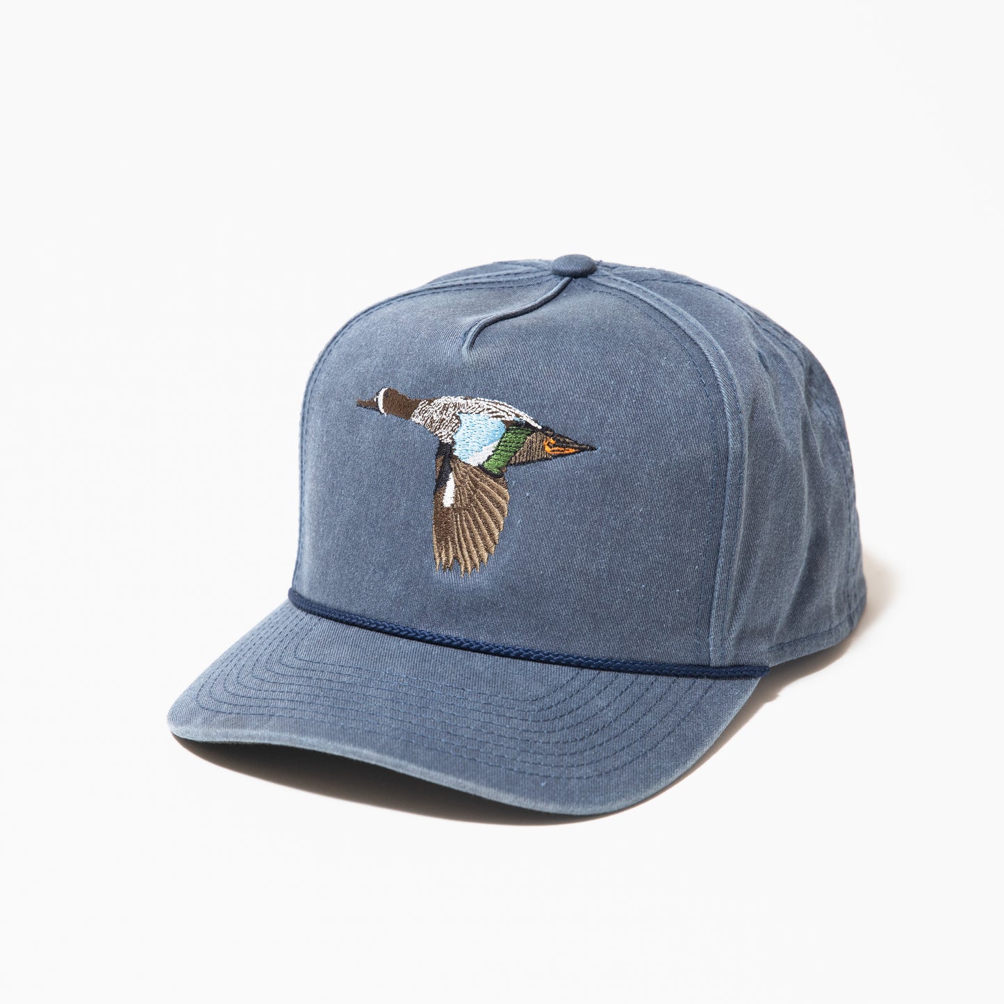 Washed Denim Blue Wing Teal Snapback