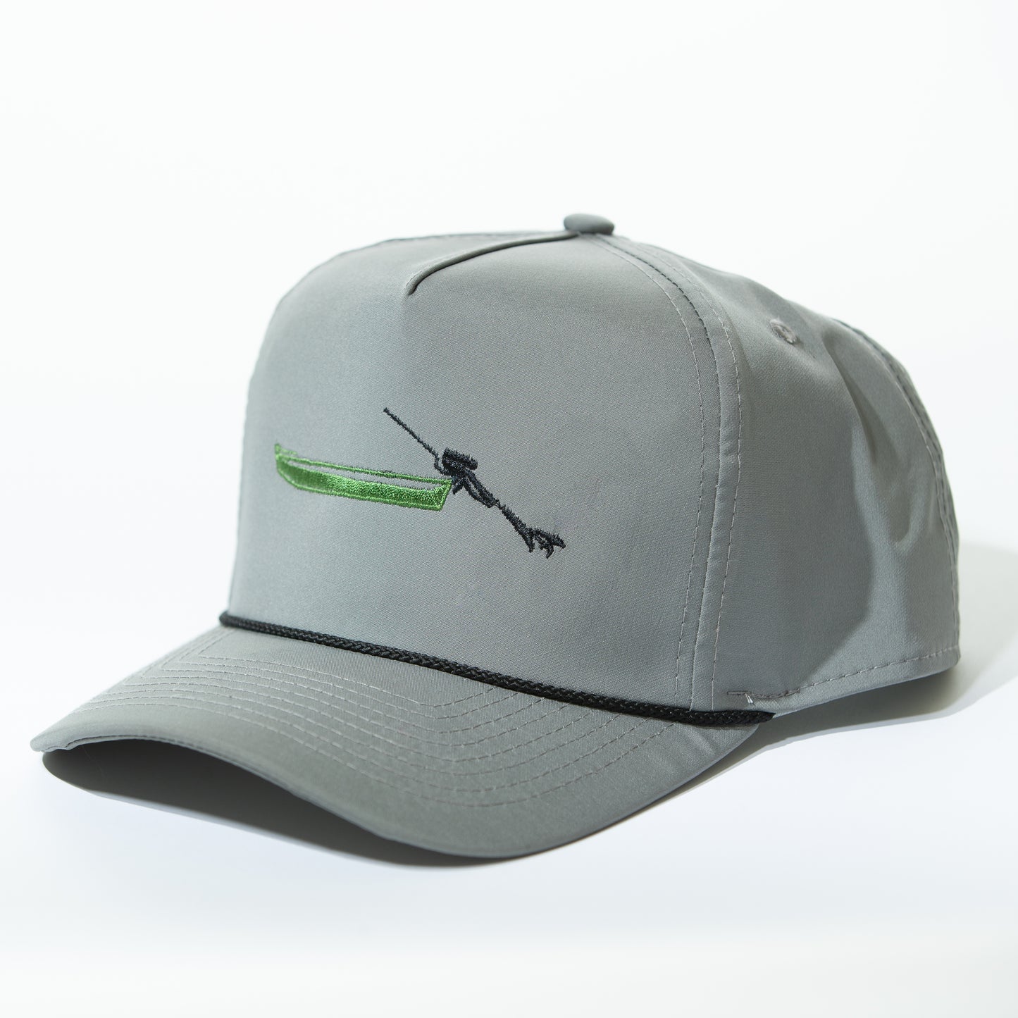 Grey Jon Boat Mud Motor Snapback