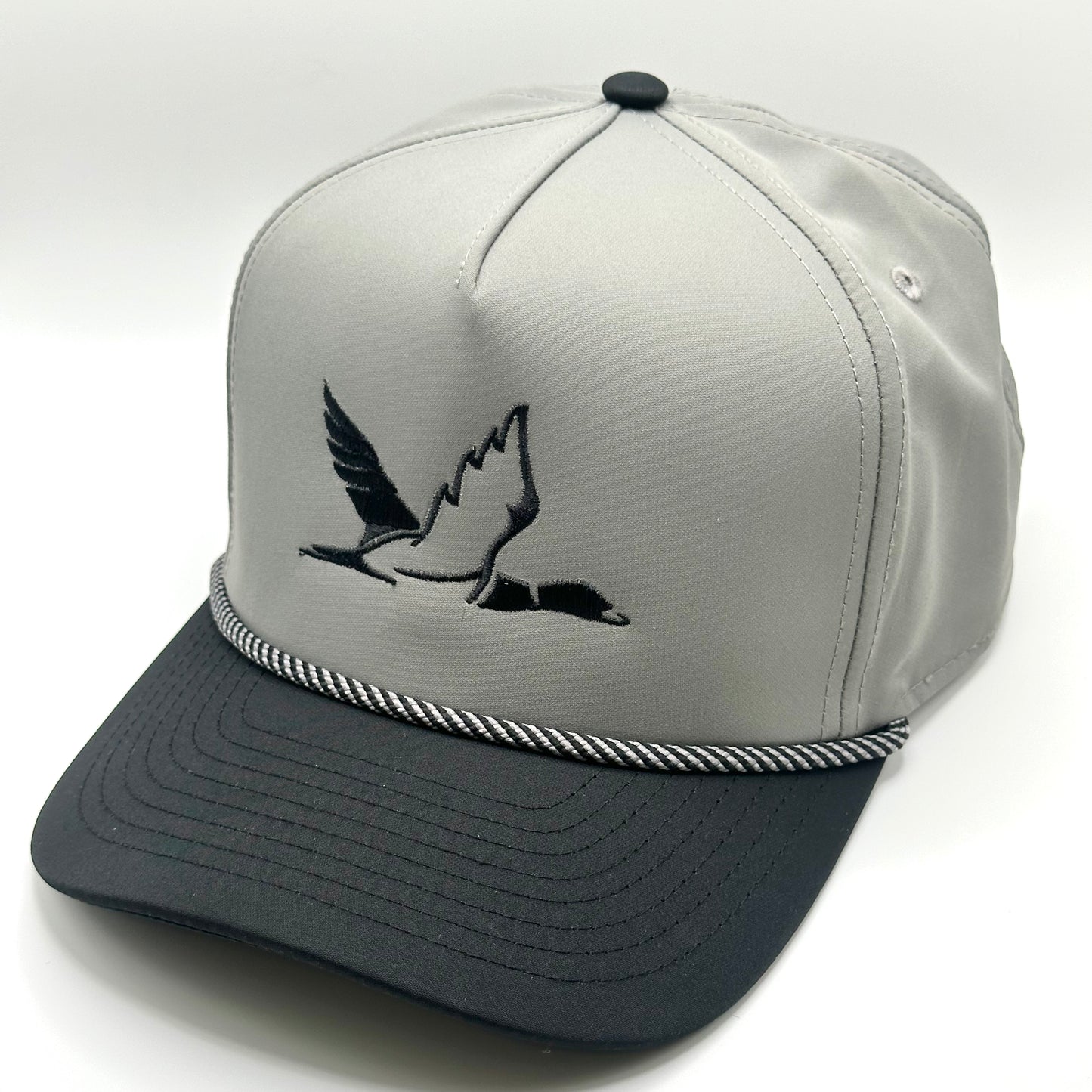 Black and Gray Duck Logo Snapback
