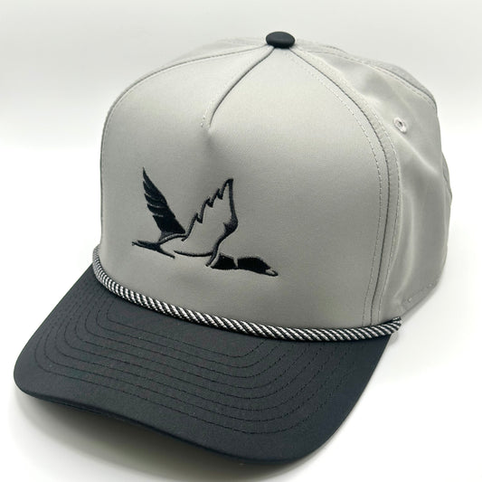 Black and Gray Duck Logo Snapback