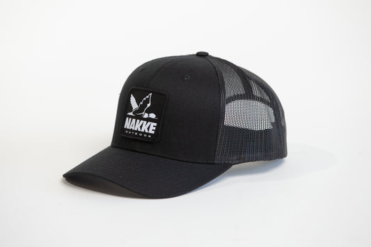 Black Mesh Back Trucker Hat with Nakke Drake Logo Patch